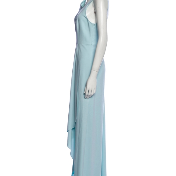 Harlston Heritage Sleeveless Assymetric -Neck Evening Gown w/Flowy Drape size 8 - Picture 5 of 13